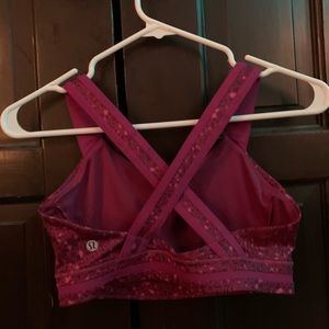 Pink and Black Lululemon Sports bra